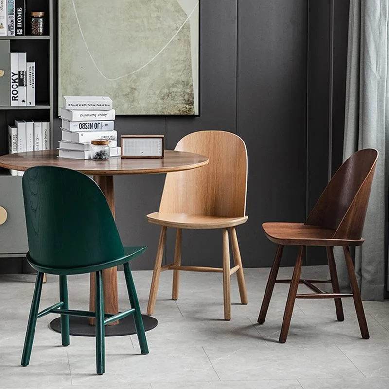 JP Modern Minimalist White Oak Dining Chair photo 2