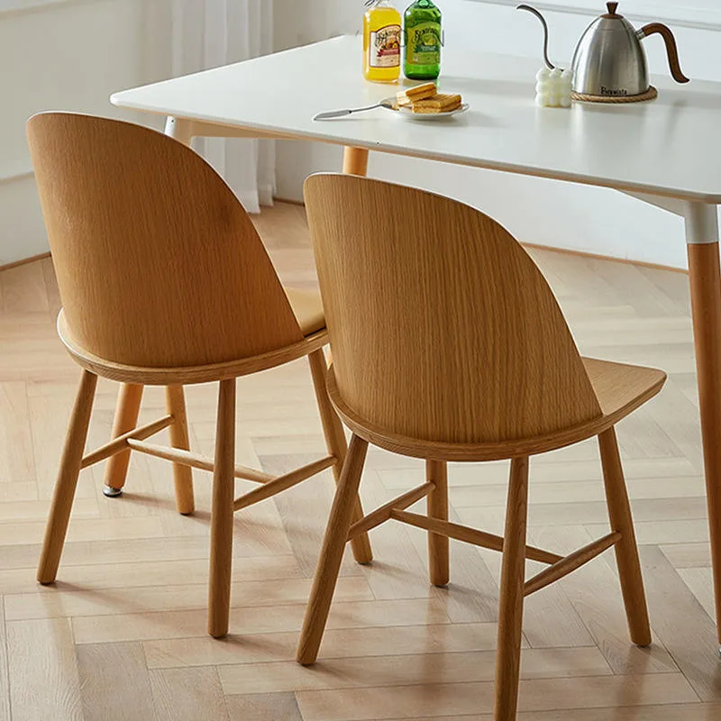 JP Modern Minimalist White Oak Dining Chair photo 3