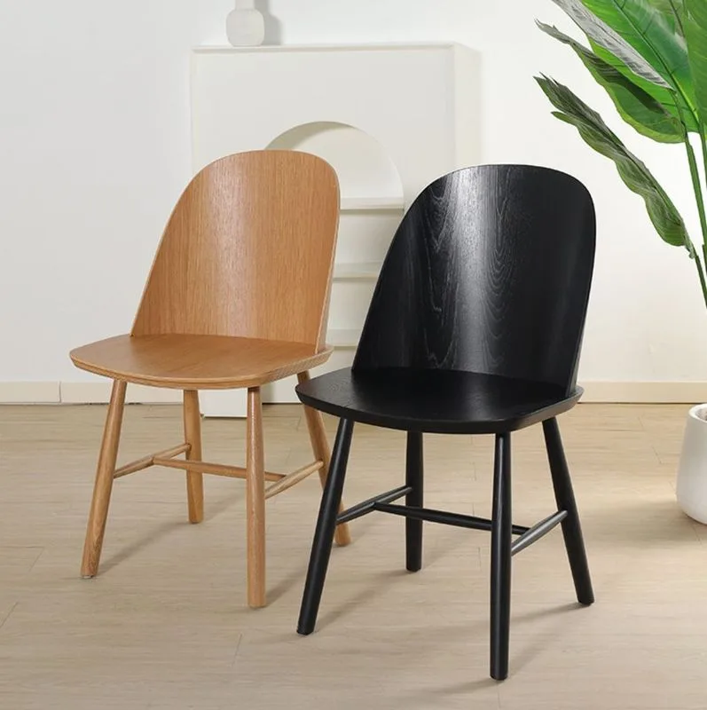 JP Modern Minimalist White Oak Dining Chair