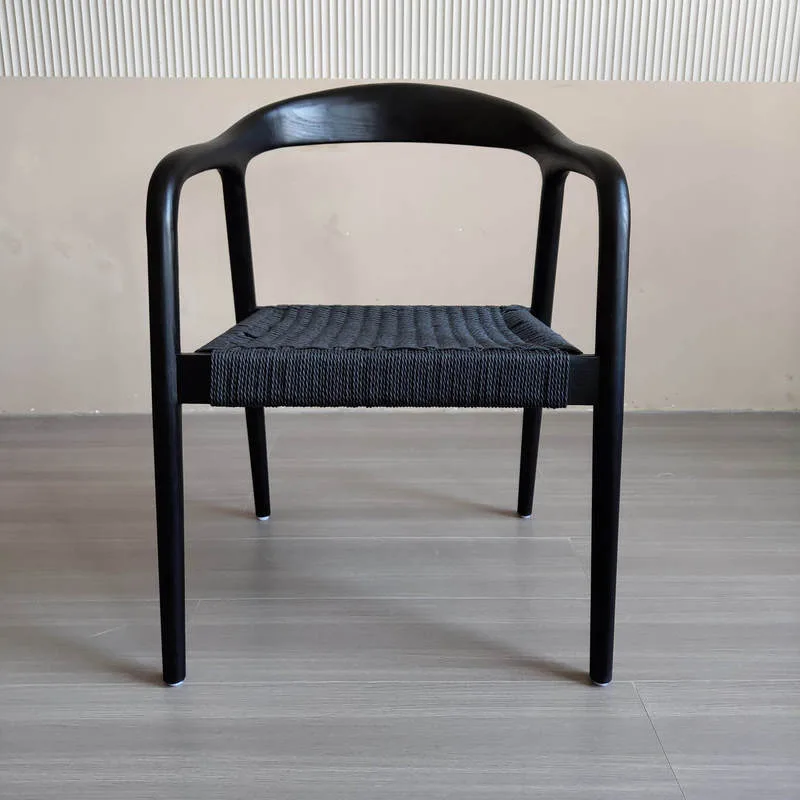 JP Modern Nina Black Wooden Armchair Solid