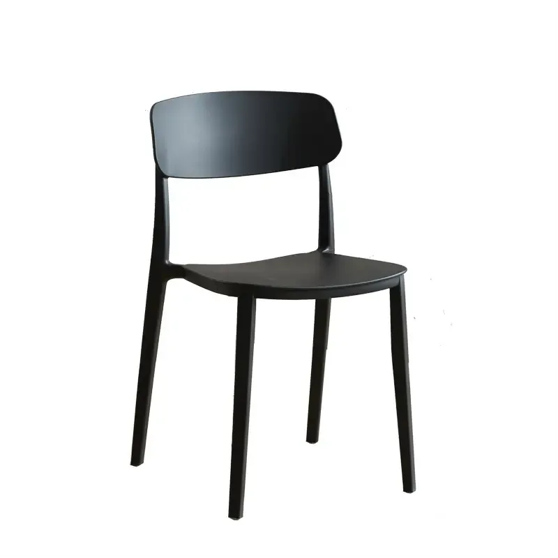 JP Modern Nordic Design Stackable Black Plastic