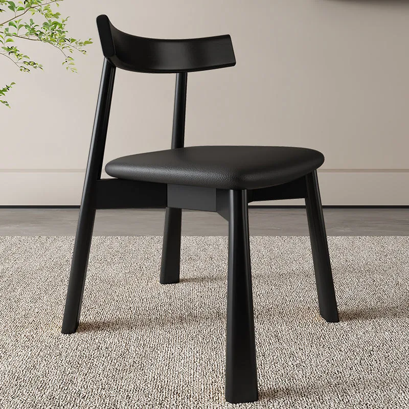 JP Modern Nordic Solid Wood Leather Dining photo 2