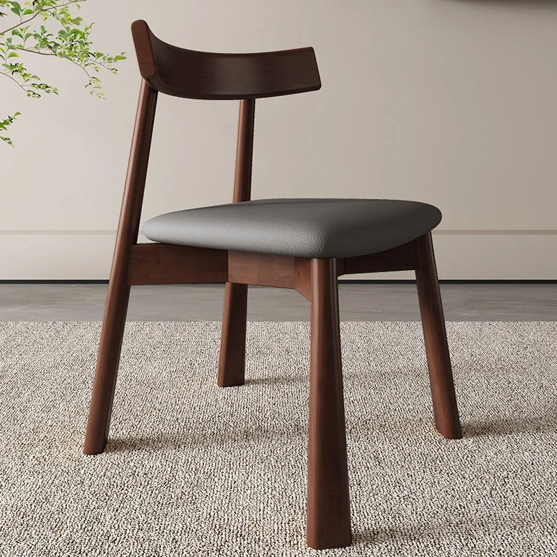JP Modern Nordic Solid Wood Leather Dining photo 3