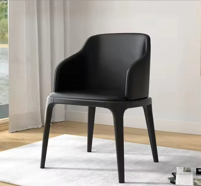 JP Modern Solid Wood Dining Chairs Leather