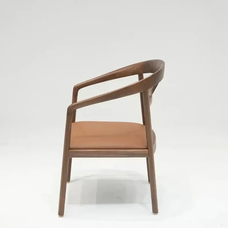 JP Modern Solid Wood Restaurant Chair Upholstered photo 3