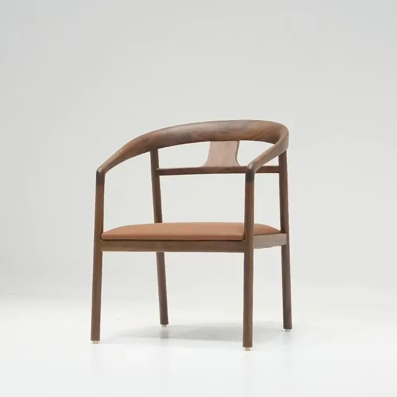 JP Modern Solid Wood Restaurant Chair Upholstered