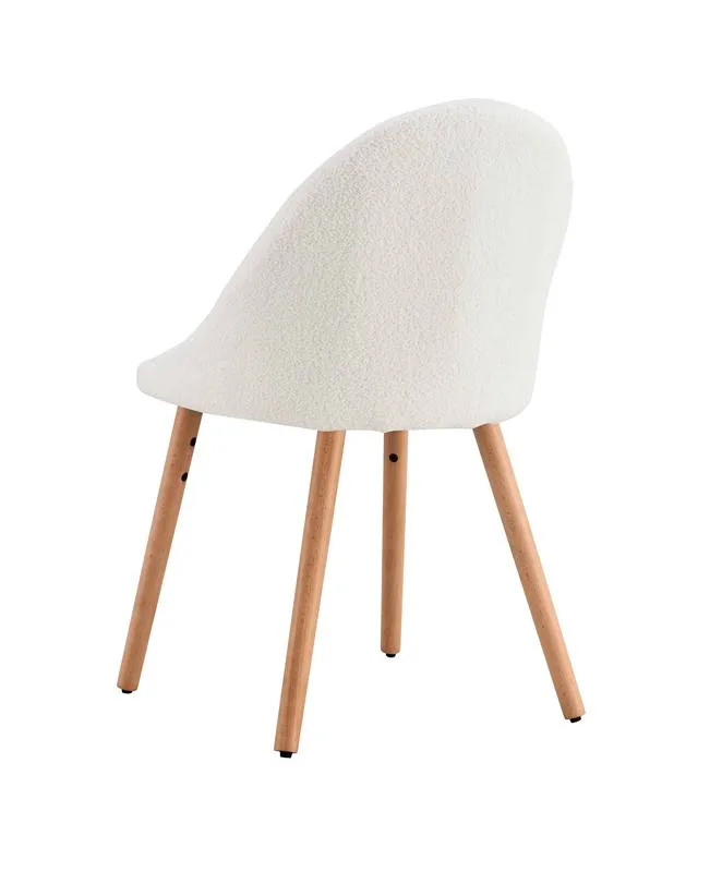 JP Modern Upholstered Dining Chair Ivory Metal photo 2
