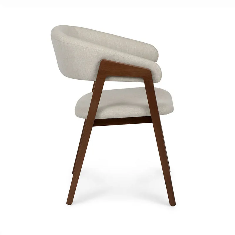 JP Modern Upholstered Solid Walnut Dining Armchair photo 2