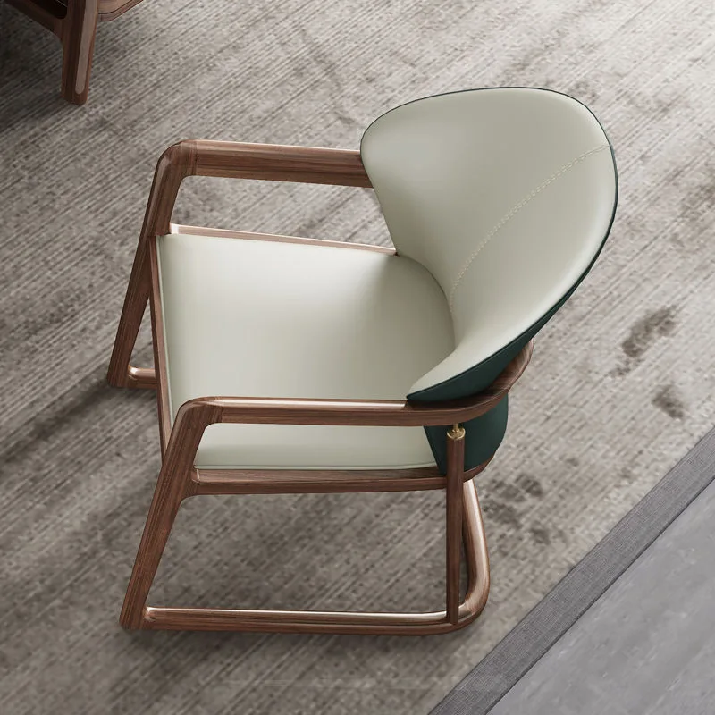 JP Nordic Solid Wood Leather Brown Cafe photo 3