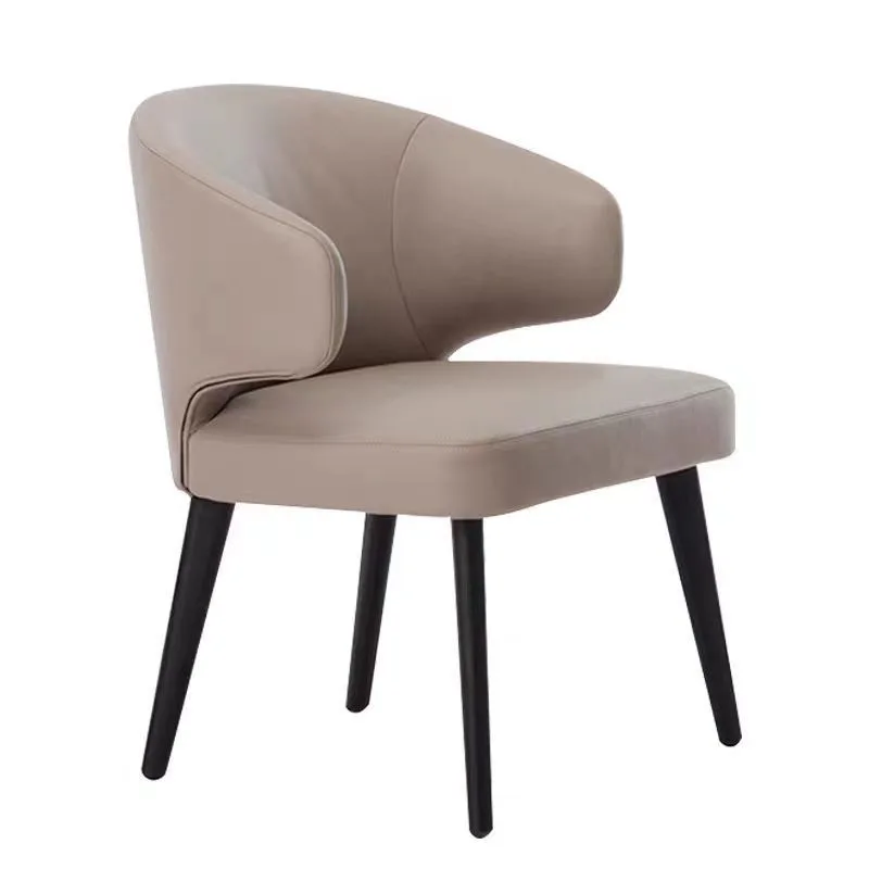 JP Nordic-style High-backrest Iron Fabric Dining Chairs