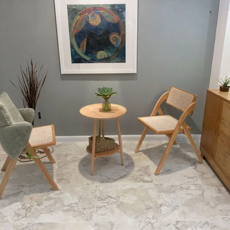 JP Solid Wood Dining Chair with Rattan photo 3