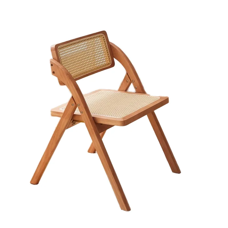 JP Solid Wood Dining Chair with Rattan