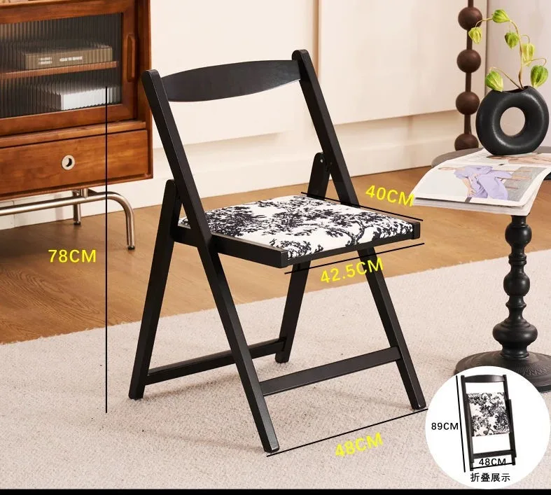JP Solid Wood Folding Chairs Household Small-sized photo 3