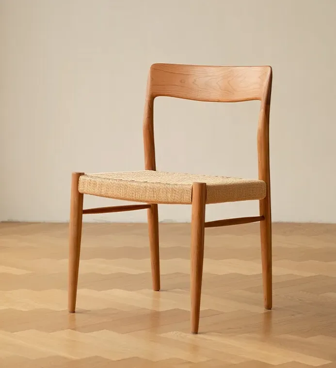 JP Woven Cord Side Chair Solid Wood