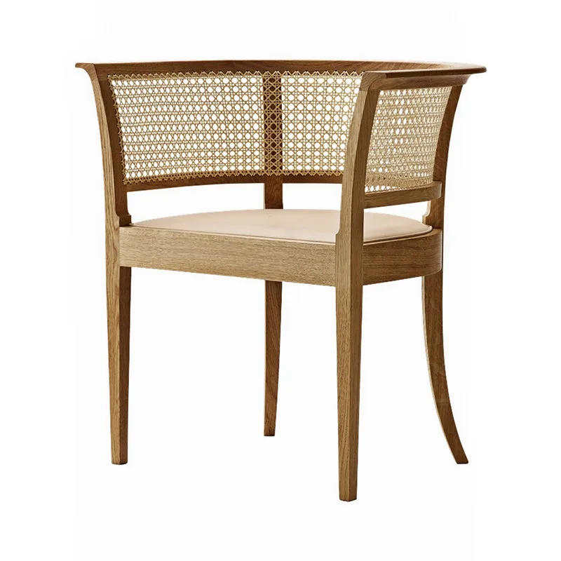 JP Ergonomic Luxury Solid Wood Rattan Dining