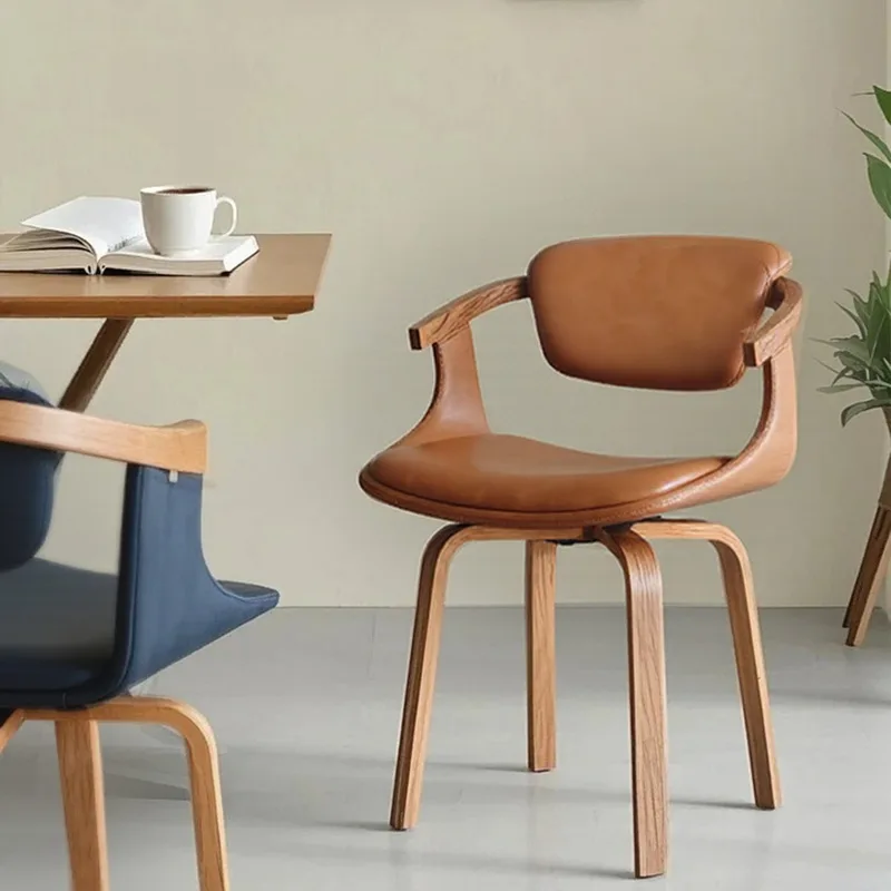 JP Italian Minimalist Curved Dining Chair Nordic