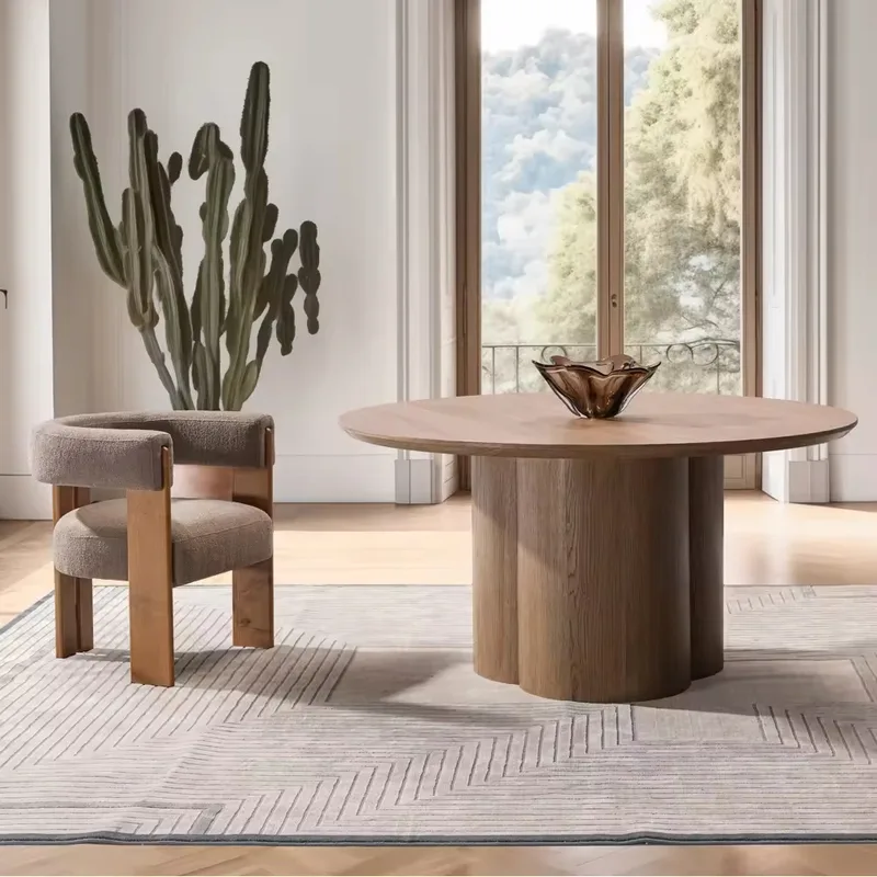 JP Modern Artistic Solid Oak Wood Dining Chair photo 2
