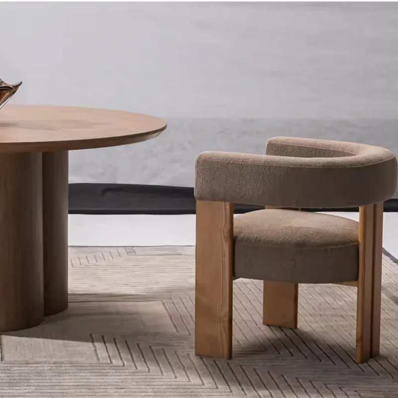 JP Modern Artistic Solid Oak Wood Dining Chair photo 3