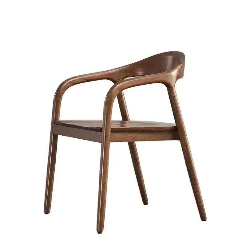 JP Modern Black Walnut Wood Armchair Dining