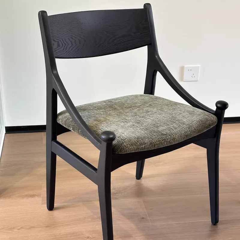 JP Modern Walnut Color Wooden Chair Wholesale Solid photo 3