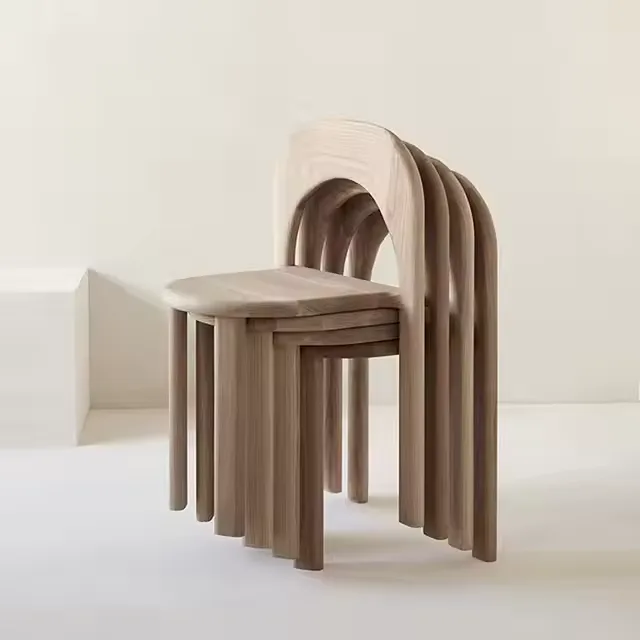 JP Nordic Wooden Stackable Chairs for Dining