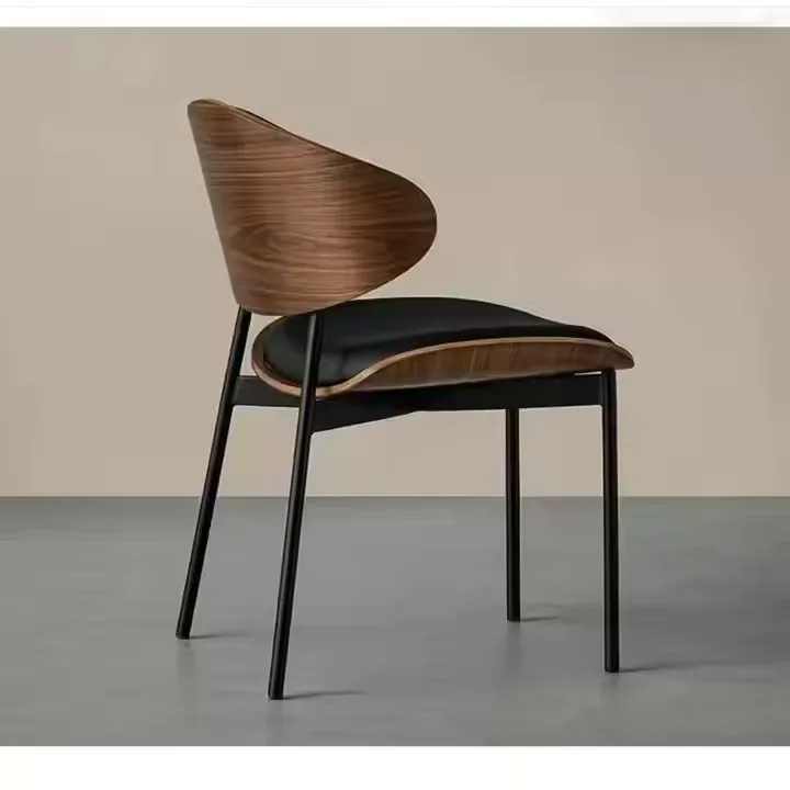 JP Solid Wood Dining Chairs Leather Modern photo 2