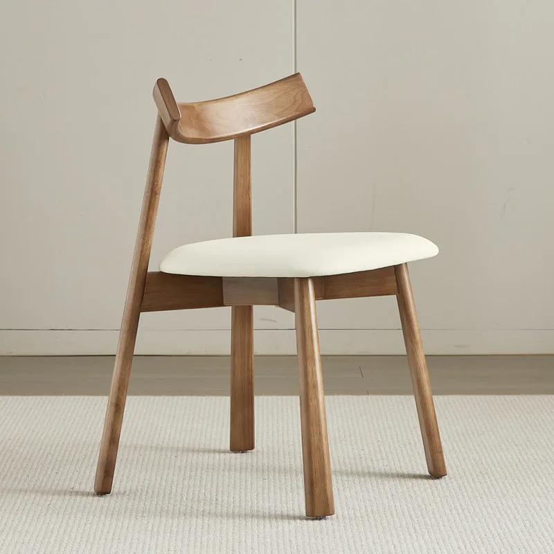 JP Wooden Dining Chairs Modern Fabric Upholstered