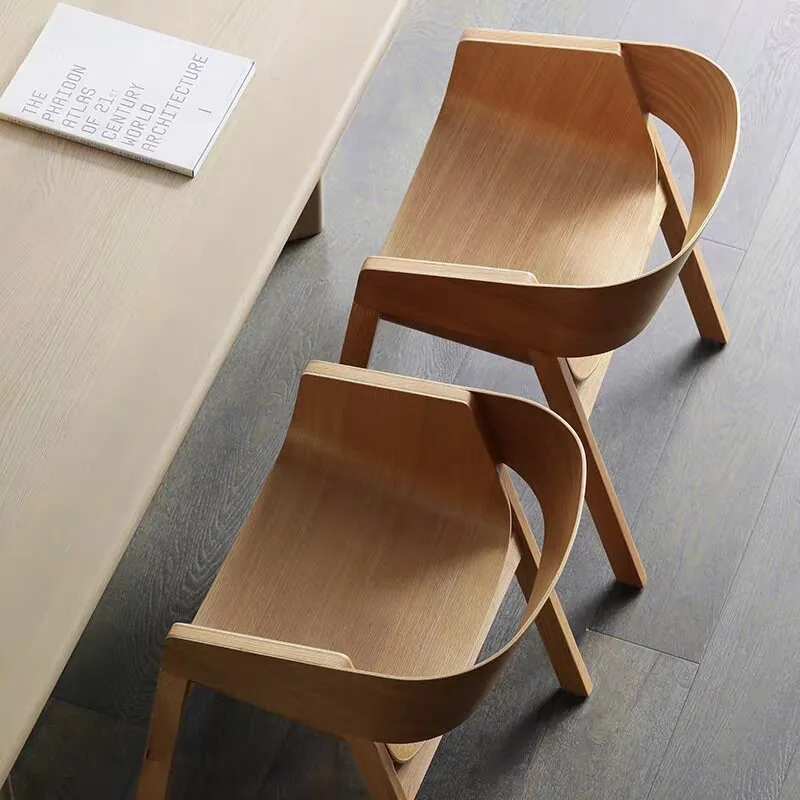 JP Wood Modern Dining Chairs with Armrests photo 3