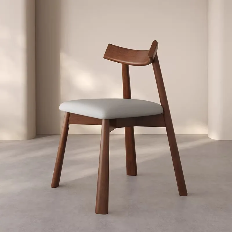 JP Wholesale Leather Dining Chairs Wooden Legs