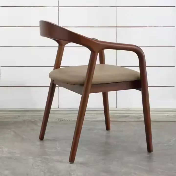 JP Wooden Coffee Chair Restaurant Dining Chair Simple Leisure a0086 photo 3
