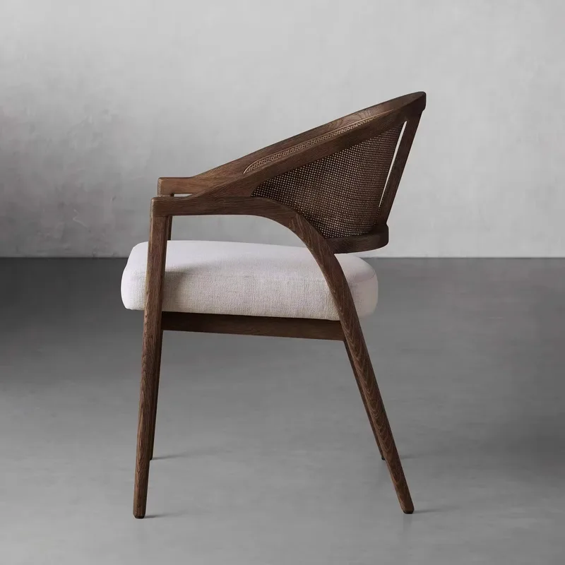 JP High Rattan Solid Oak Wood Arm photo 2