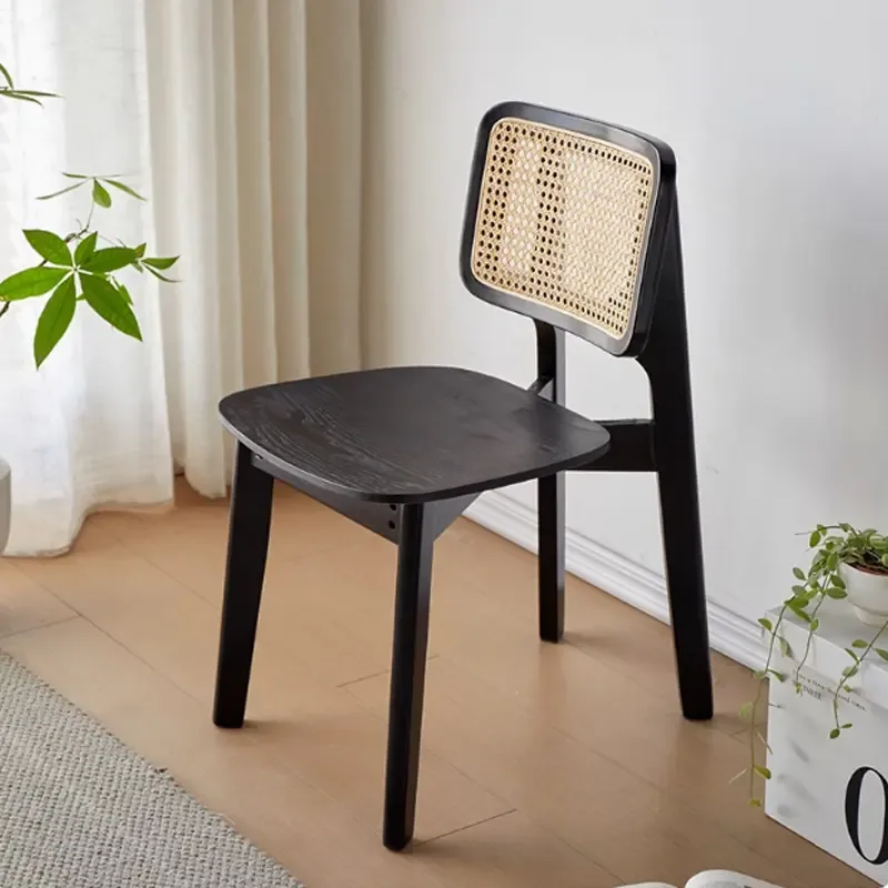 JP Modern Solid Wood Dining Chair Black