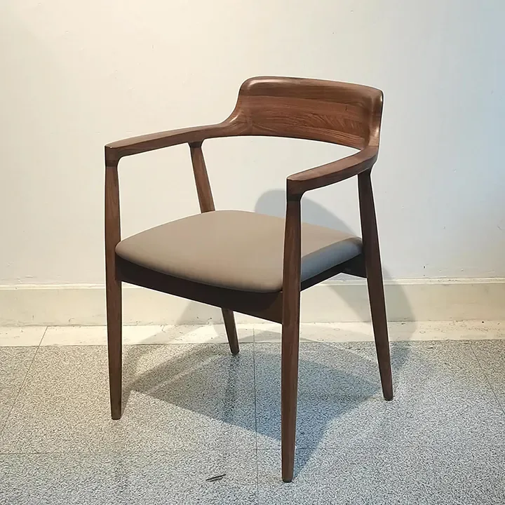 JP Modern Velvet Fabric Leather Wooden Solid