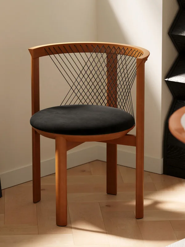 JP New Retro Dining Chair Unique Back photo 1