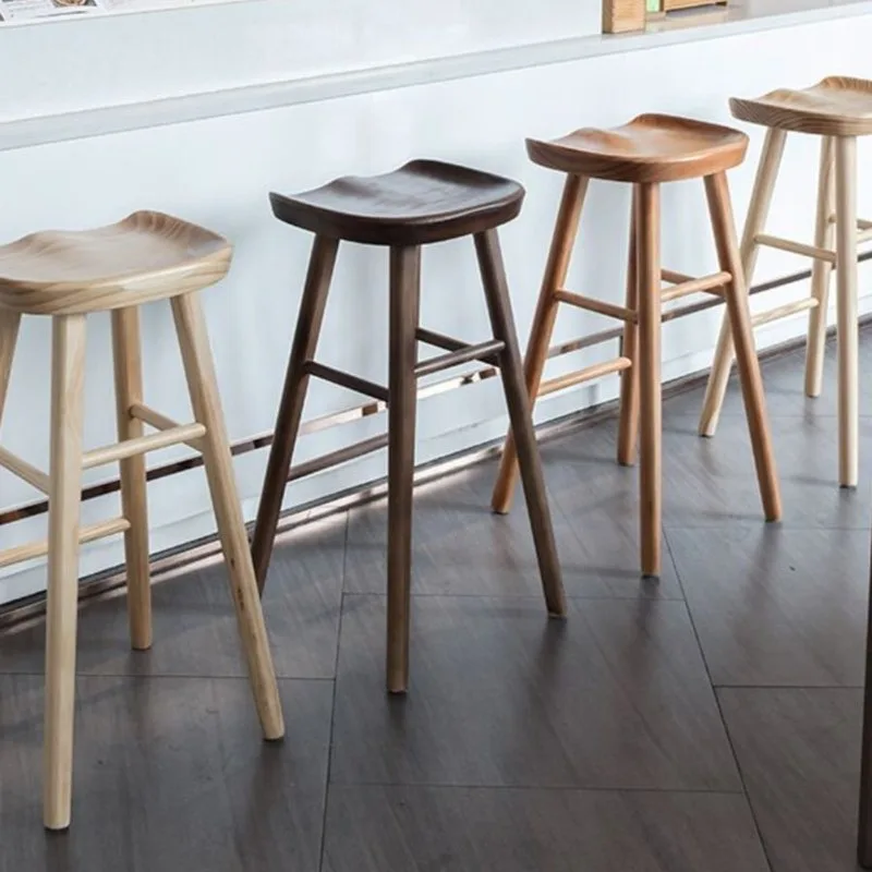 JP Modern Solid Wood Frame Stools for