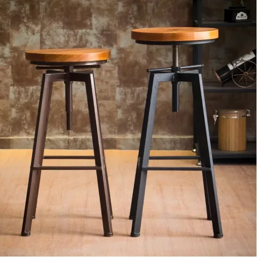 JP Bar Chair Nordic Counter Furniture Metal Swivel