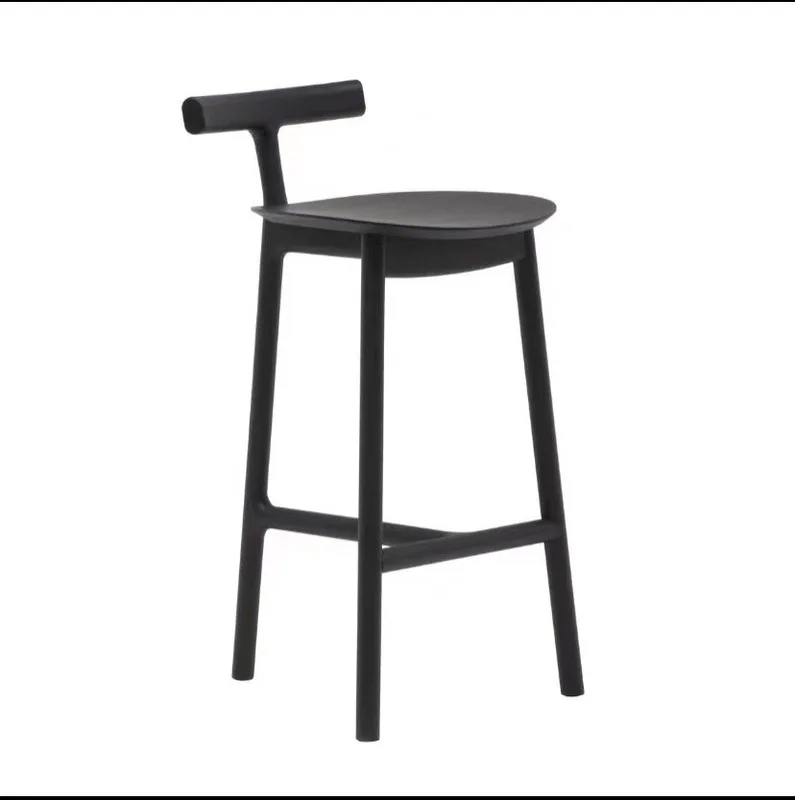 JP Modern Nordic Solid Wood Bar Chair photo 3