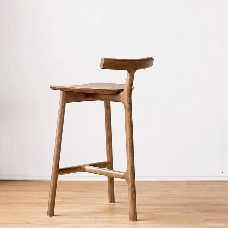 JP Modern Nordic Solid Wood Bar Chair