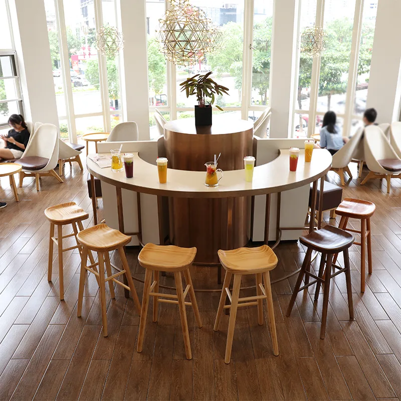JP Nordic Solid Wood Bar Chair Simple photo 3