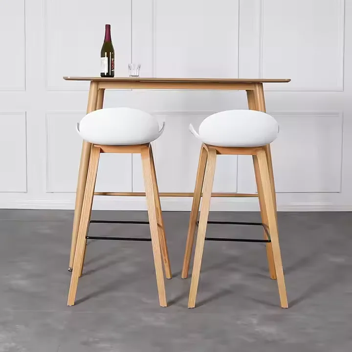 JP Modern Simple Bar Chair Luxury Light PVC Adjustable photo 3