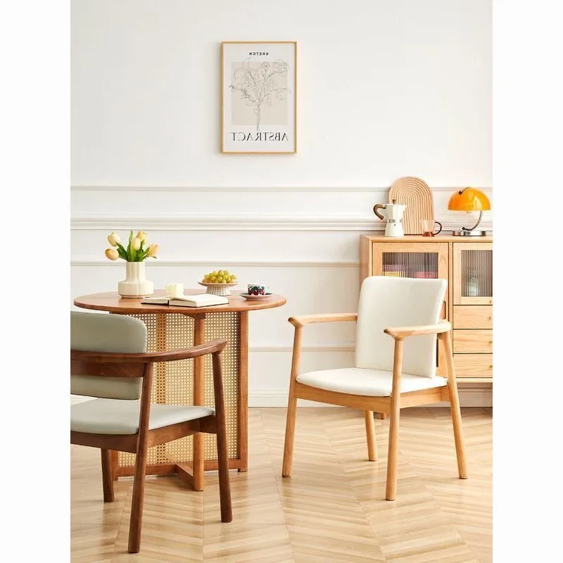 JP Modern Nordic Style Solid Wood Dining Chair with photo 2