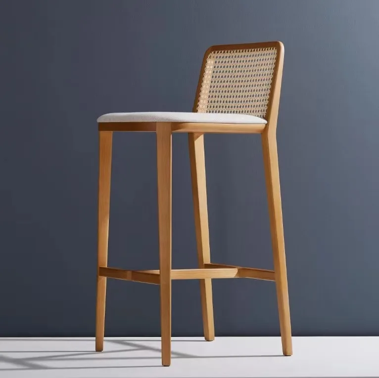 JP Modern Ash Wood Bar Stool Solid Wood