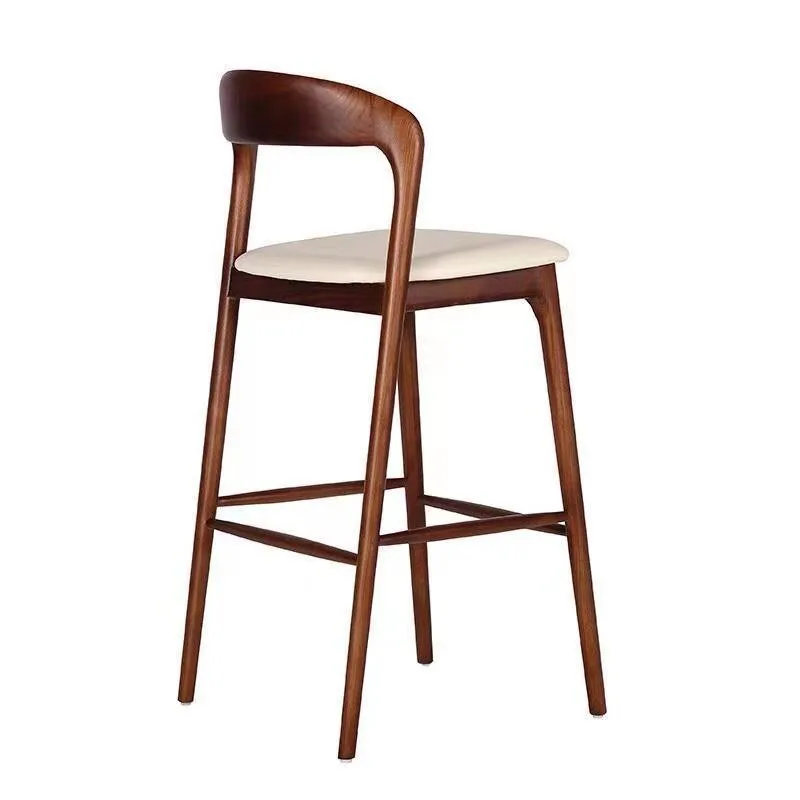 JP Modern Solid Wood Bar Stool with Upholstered photo 3