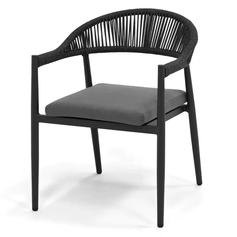 JP Metal Patio Waterproof Rope Chair Set
