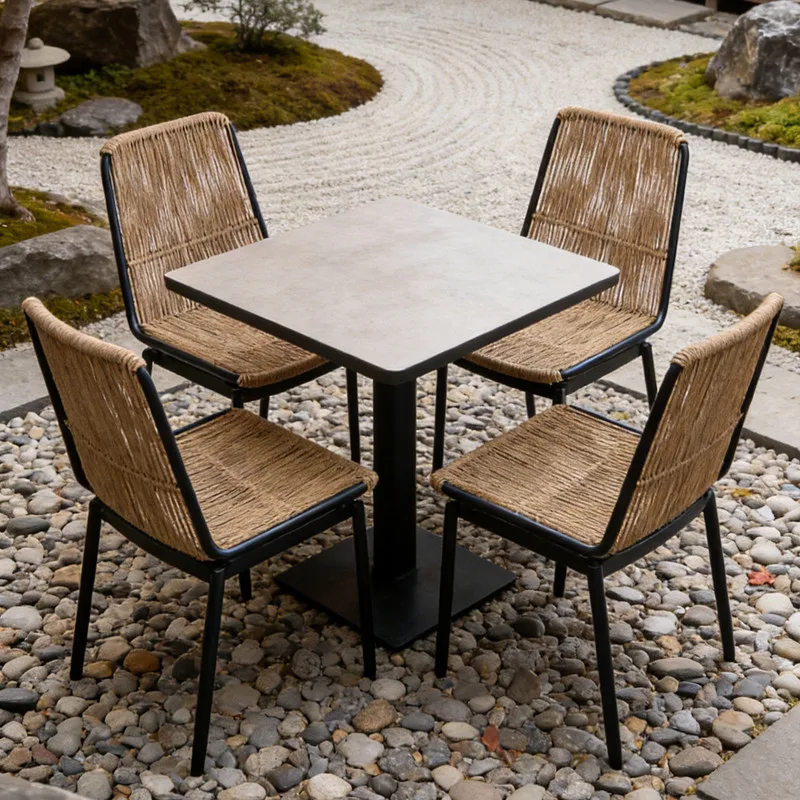 JP Modern Outdoor Furniture PE Rattan Stacked photo 2