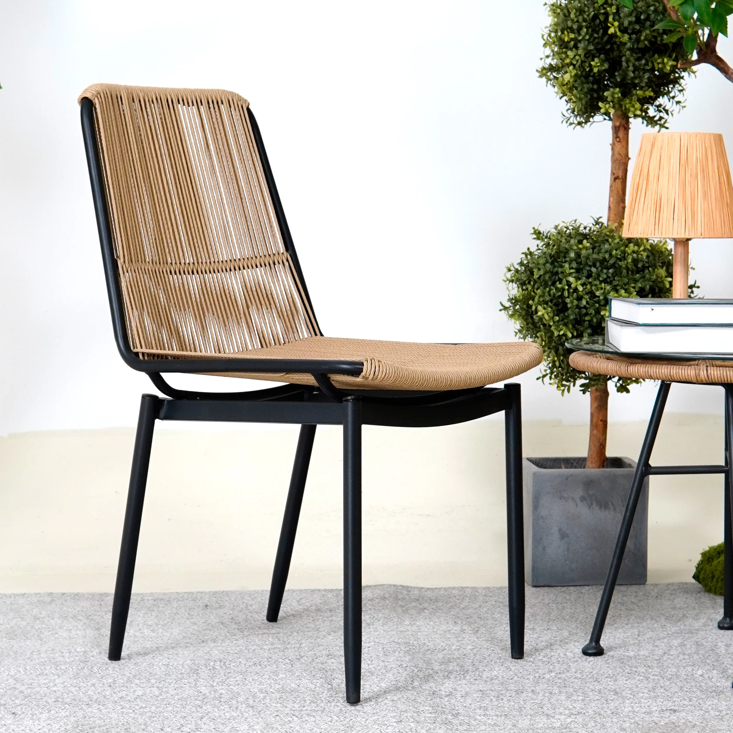 JP Modern Outdoor Furniture PE Rattan Stacked