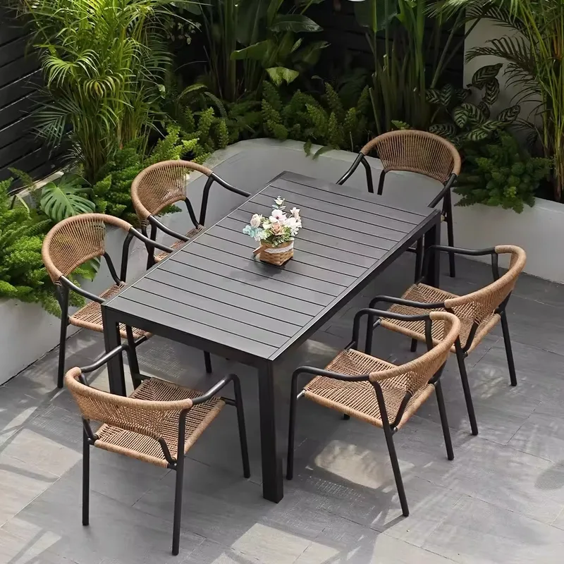 JP Outdoor Dining Set Rectangular Table with