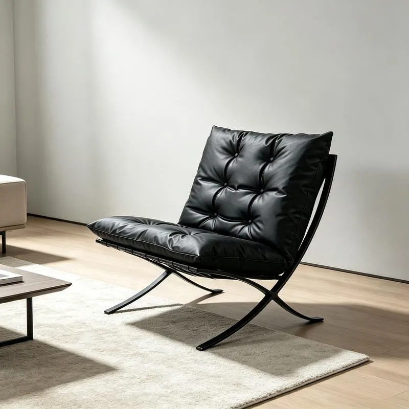 JP Accent Chair Living Room Cushioned Leather
