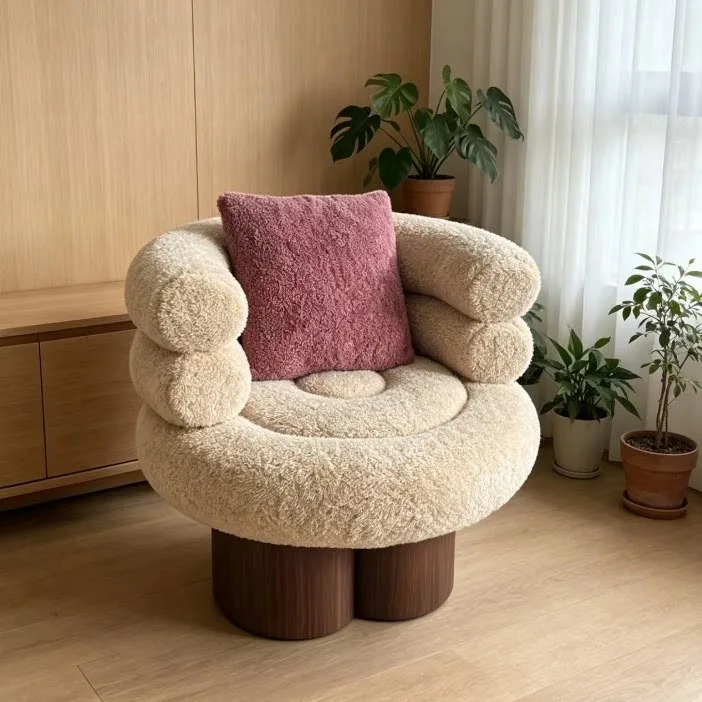 JP Classic Walnut Base Designer Chair Wool photo 2