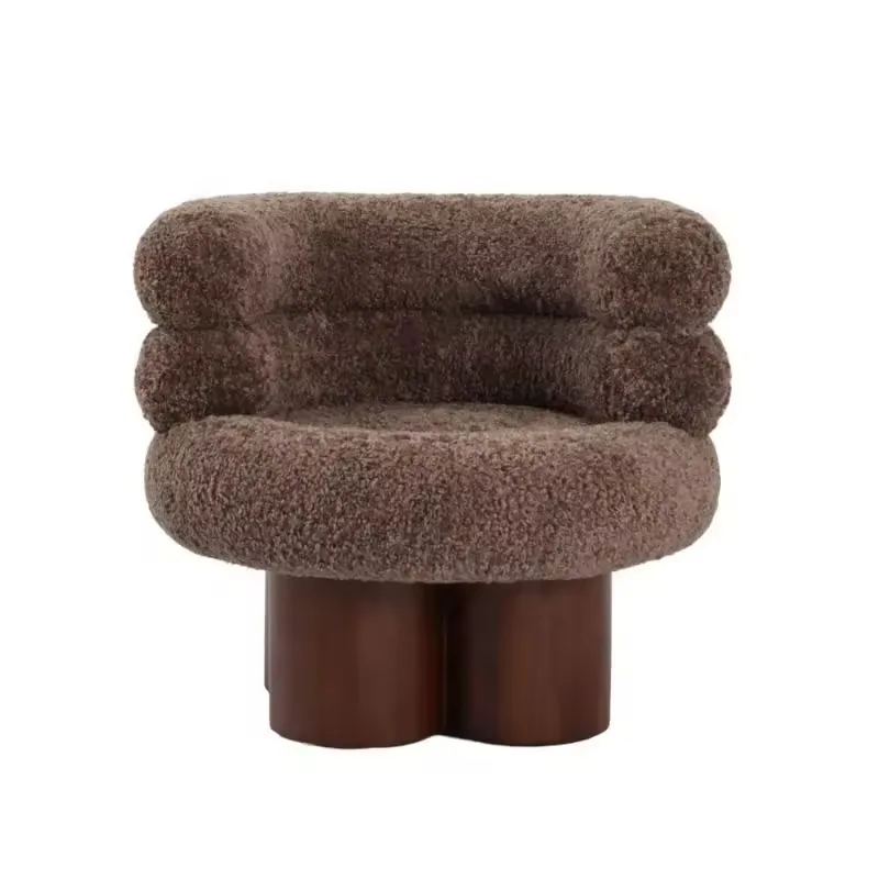 JP Classic Walnut Base Designer Chair Wool photo 3